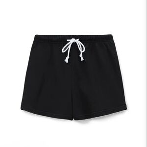 perfectwhitetee Black Women’s Pull-On Shorts with White Drawstring